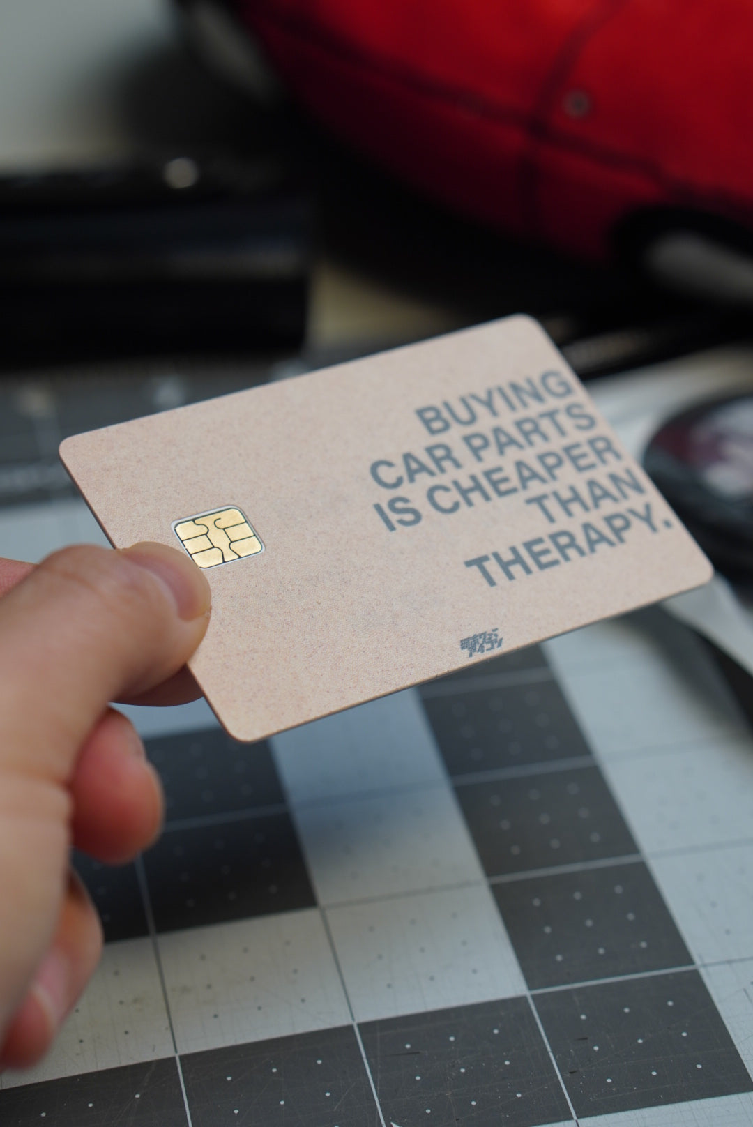 Buying Car Parts Is Cheaper Than Therapy. | Bank Card Decal